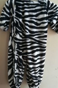 Kids Costumes to Hire - Zebra Onesie & Headpce SMALL